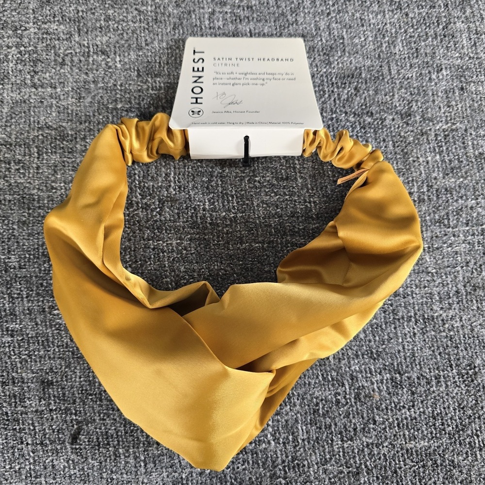 NWT Honest Company Satin Twist Headband Citrine Hair Accessory